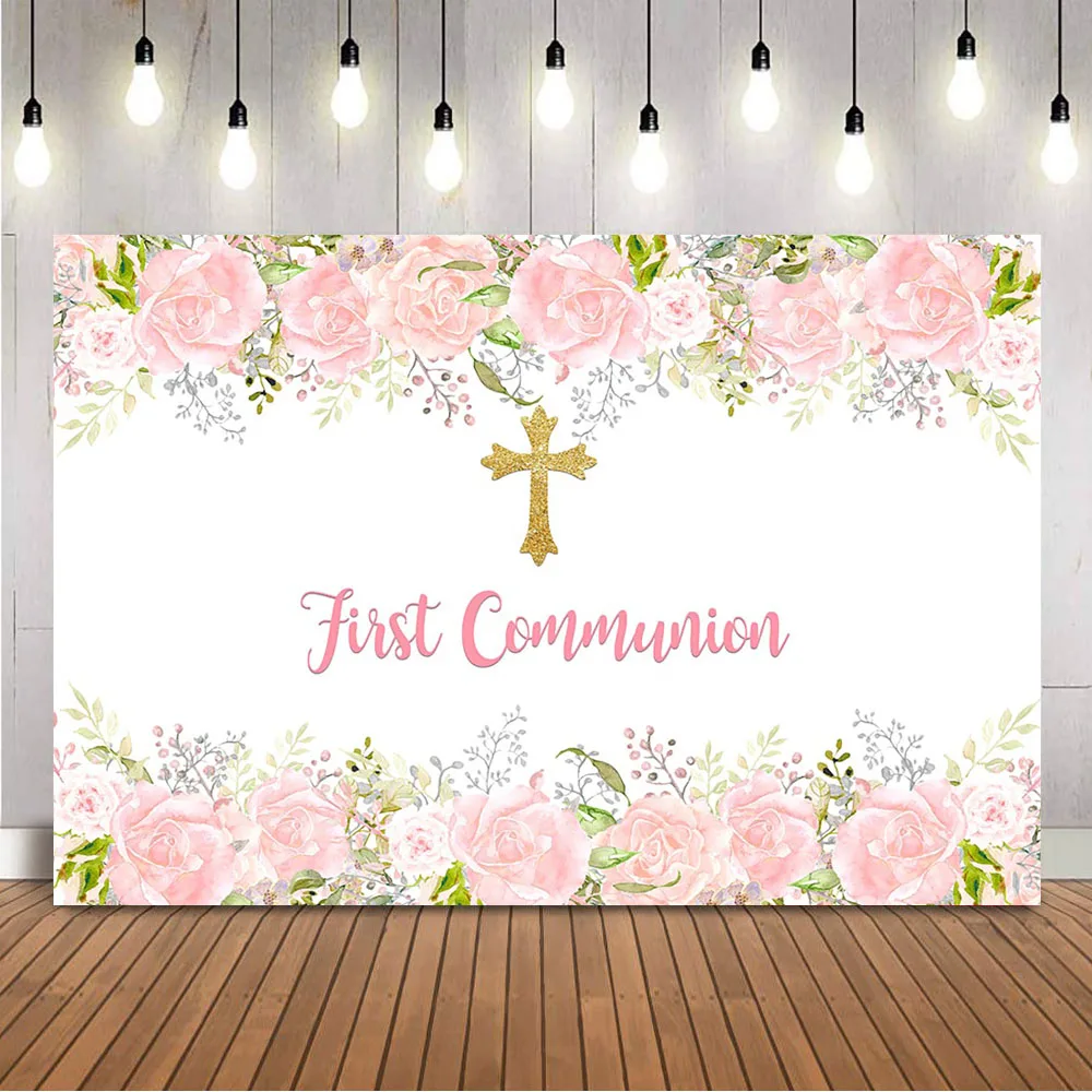 Dessert Table Backdrop - Фон для дня рождения первого причастия,
