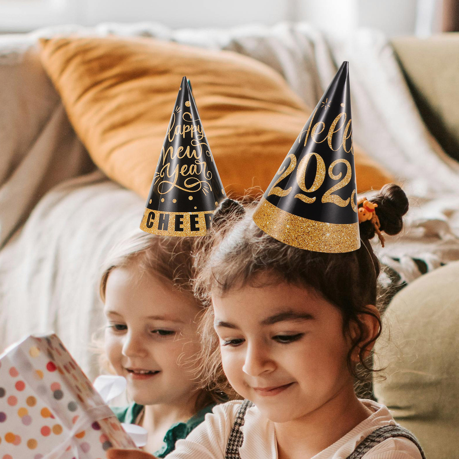 6 шт. черно-золотых праздничны – обзор и цена Party Hat Cone