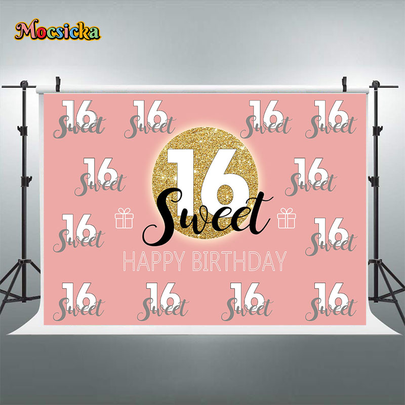 Mocsicka Sweet 16, фон для дня – обзор и цена Dessert Table Backdrop
